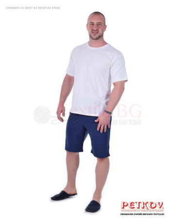 Мъжки памучен ¾-ти панталон на пижама