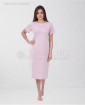 Дамска нощница с къс ръкав в светлорозово 